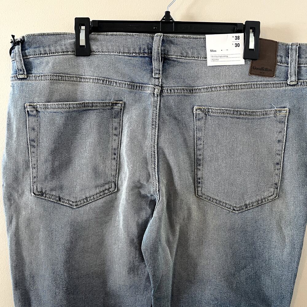 NWT Goodfellow & Co Slim Fit Dark Wash Jeans Men's 38x30 - Picture 5 of 7